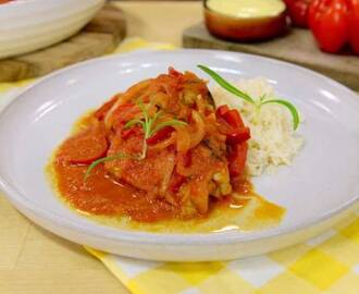 Spansk kycklinggryta med rökig paprika