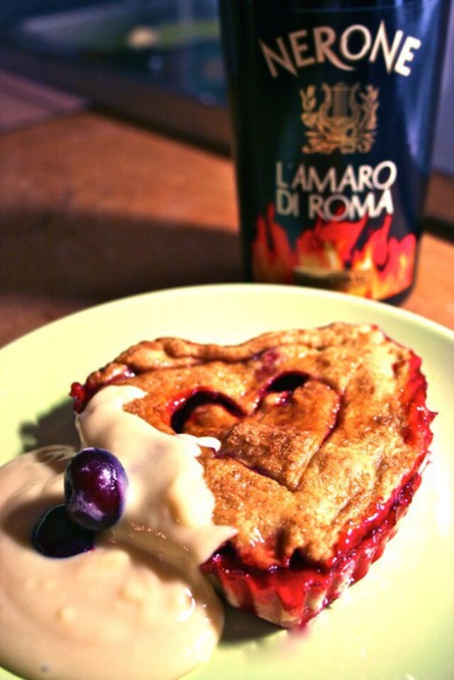 Sweet Cherry Pie with Drunken Creme Anglaise