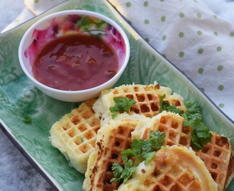 Panerad halloumi med parmaskinka och basilika