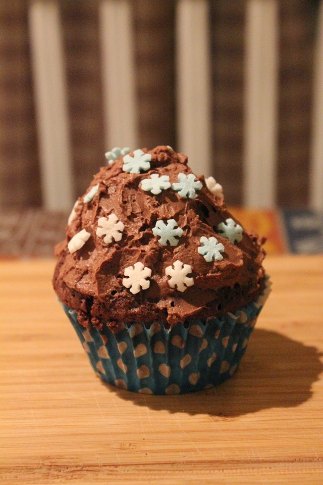 Chokladmuffins med chokladtopping, gluten- och mjölkfri