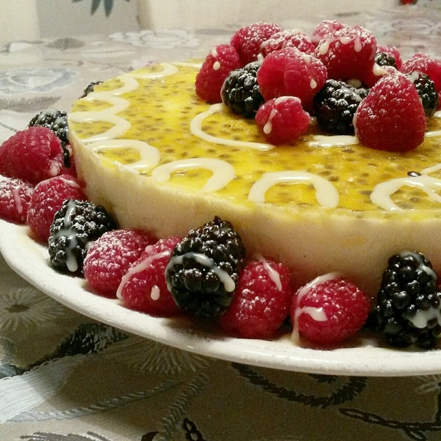 Cheesecake med passionsfrukt