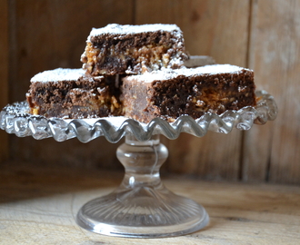 Brownies med kokos och karamell