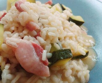 Risotto con zucchine e pancetta