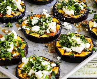 Grilled Eggplant with Feta and Herbs