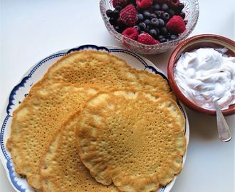 Glutenfria pannkakor med mandelmjölk