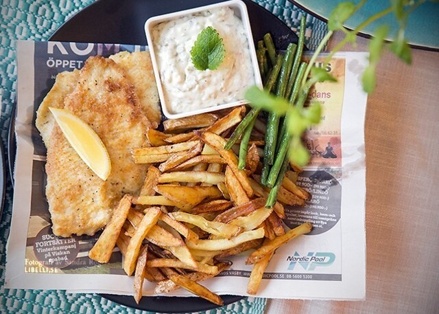 Hemmagjord fish and chips