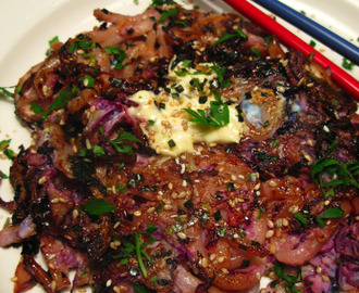 Udonnudlar i okonomiyaki