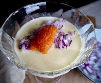 Matig pannacotta med västerbottenost och löjrom