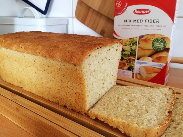 Glutenfritt formbröd med Semper Mix med fiber