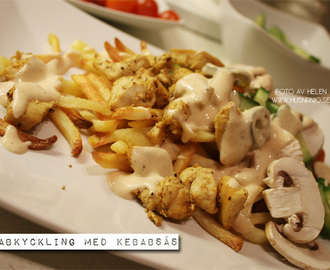 Kyckling kebabtallrik