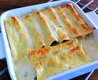 Cannelloni med ricotta, spenat och svamp