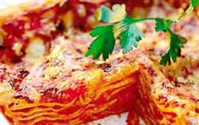 Lasagne med bacon, för flera