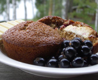 Vinbärsmuffins med råg i ryggen