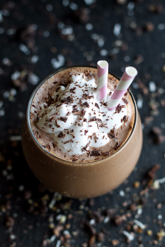 Fryst varm choklad med vanilj och lönnsirap!