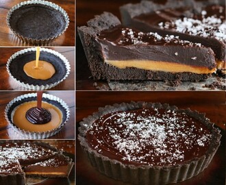 Dark Chocolate Salted Caramel Pie