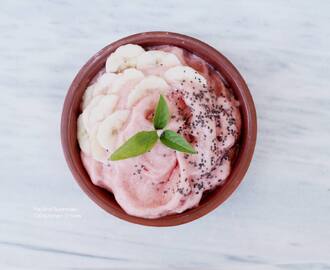 Watermelon Ice Cream with Fresh Basil and Chia Seeds