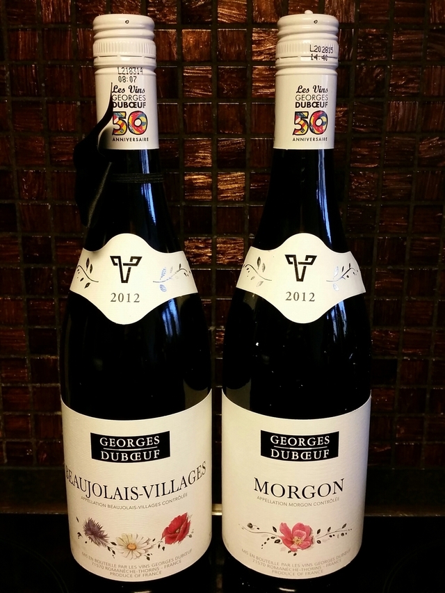 Viner från Georges Duboeuf; Beaujolais Village samt Morgon