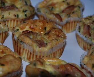 Ägg och skink muffins