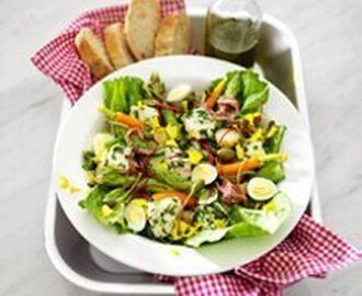 Midsommarsallad med torsk