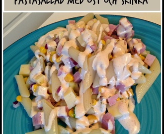 Pastasallad med ost och skinka