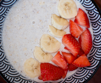 Overnight oats med vanilj och en solig kväll