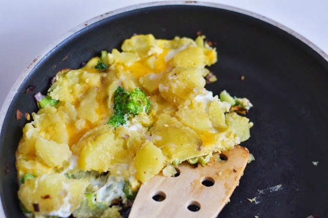 Potatisomelett med broccoli!