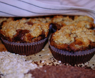 Chokladmuffins med havretäcke