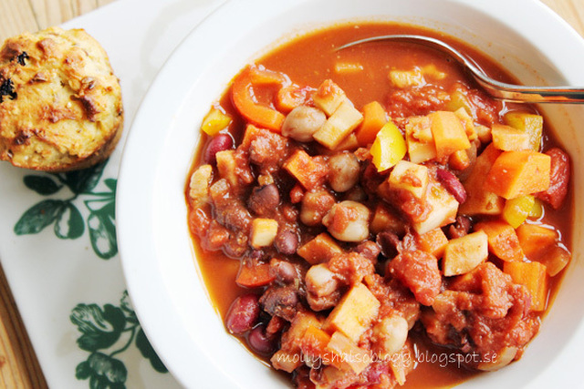 Bönchili med Choklad & Valnötter