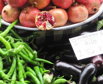 Varm Kalkonsallad med Getost och Granatäpple