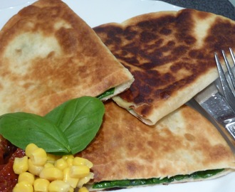 Millas vegetariska quesadillas