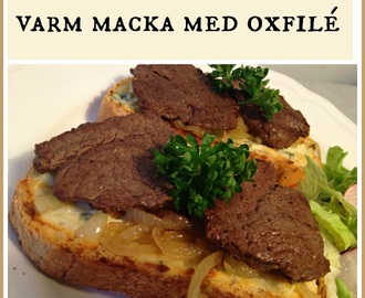 Lyxig varm macka med oxfilé