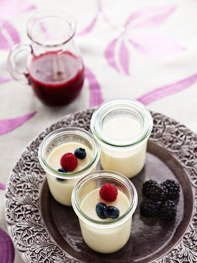 Pannacotta med hallonmelba