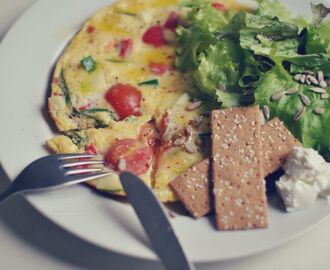 Grönsaksomelett med pecorino