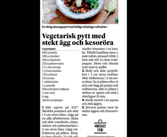 Vegetarisk pytt med stekt ägg och kesoröra