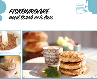 Fiskburgare med torsk och lax