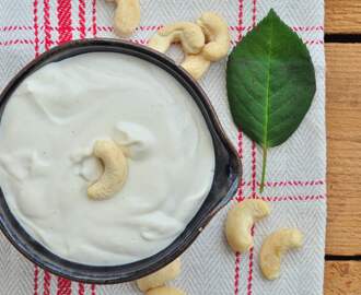 Creme fraîche av cashewnötter