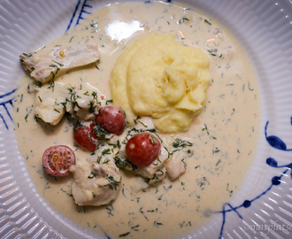 Fisk i dijonsås med potatis och palsternacksstomp