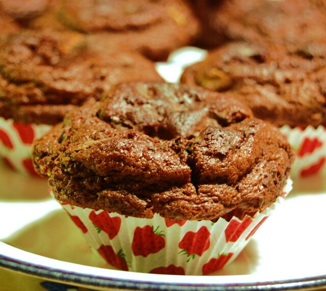 Jumbomuffins med fransk nougat och oändligt med choklad