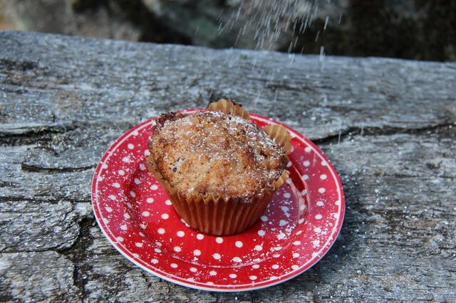 Blåbärsmuffins med kanelsmul