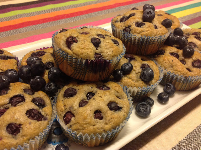 Muffins med blåbär och kardemumma!