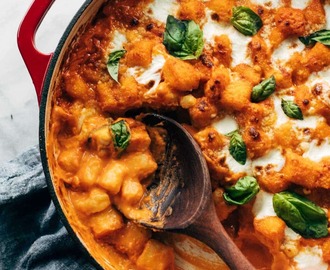 Ridiculous Baked Gnocchi with Vodka Sauce - Pinch of Yum