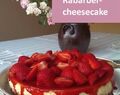 Rabarbercheesecake med jordgubbar