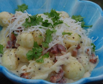 Gnocchi carbonara