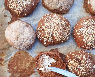 Fullkornsfrallor med teff (glutenfritt, mjölkfritt, vegan)