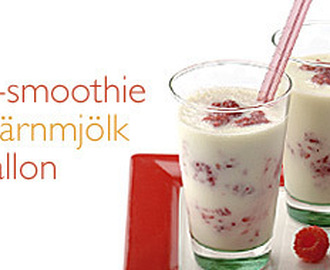 Äppelsmoothie med hallon