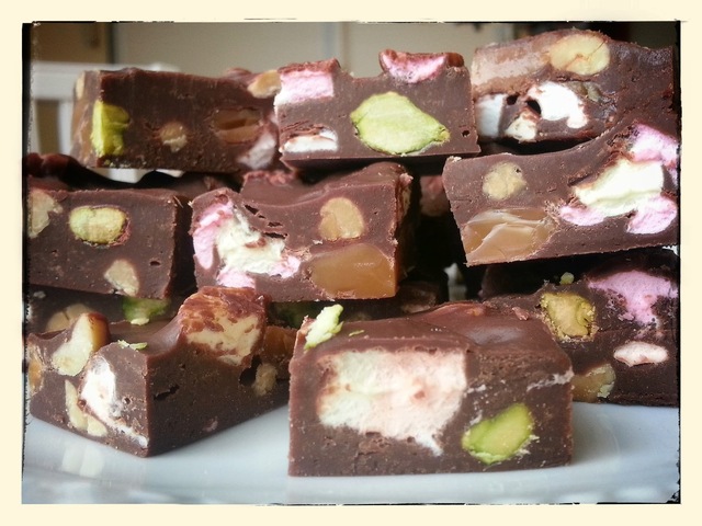 Rocky road fudge