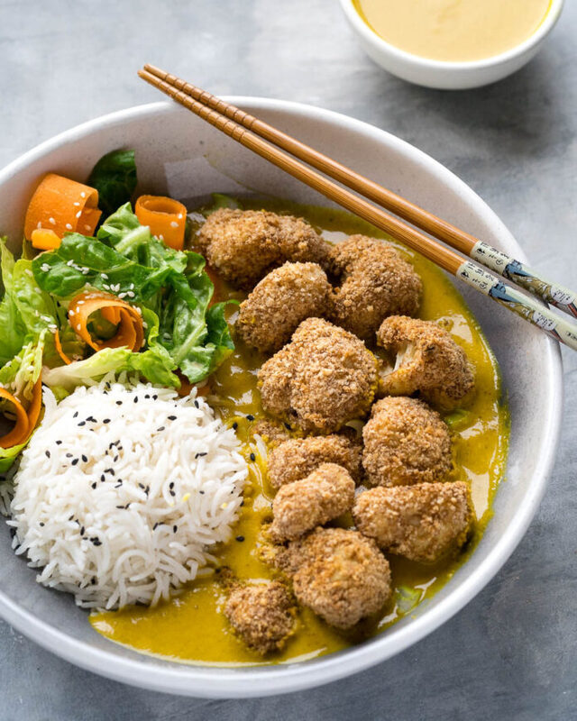 Katsu Curry with Cauliflower Nuggets