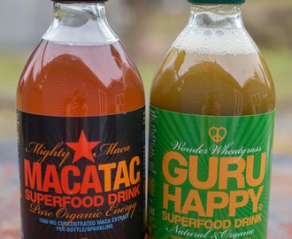 Macatac och Guru Happy - superfood drycker