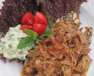 Pulled Lamb – Långkokt lamm med indisk tomatsås