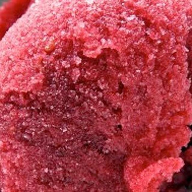 Hallonsorbet